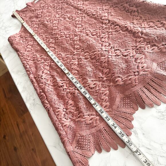 Lovers &‎ Friends Caspian Scalloped Lace Sleeveless Mauve Dress women's medium - Picture 13 of 13